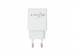 СЗУ VIXION L7c (2-USB/2.1A) + Type-C кабель 1м (белый)